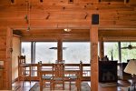 -Blue Ridge cabin rentals-dining room view
